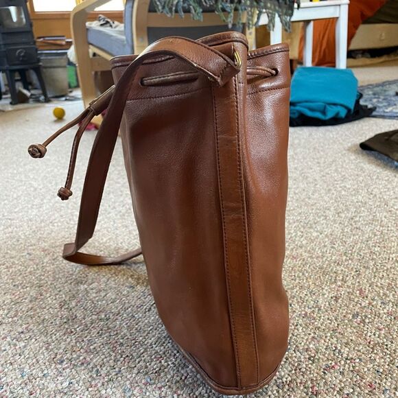 Coach Tan Leather Shoulder Bag - Picture 7 of 14